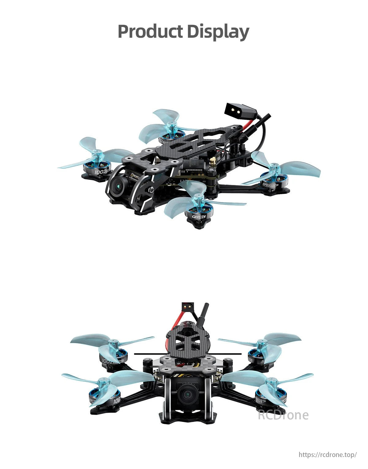 GEPRC T-Cube18 FPV Drone, The feature has a lightweight design with a 1.5mm carbon fiber plate for optimal rigidity and portability.