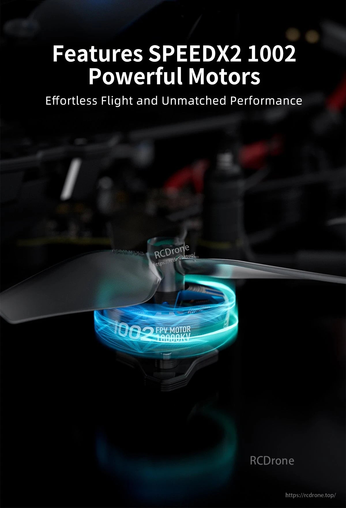 GEPRC T-Cube18 2S WTFPV, SPEEDX2 1002 motors enable effortless flight, unmatched performance.
