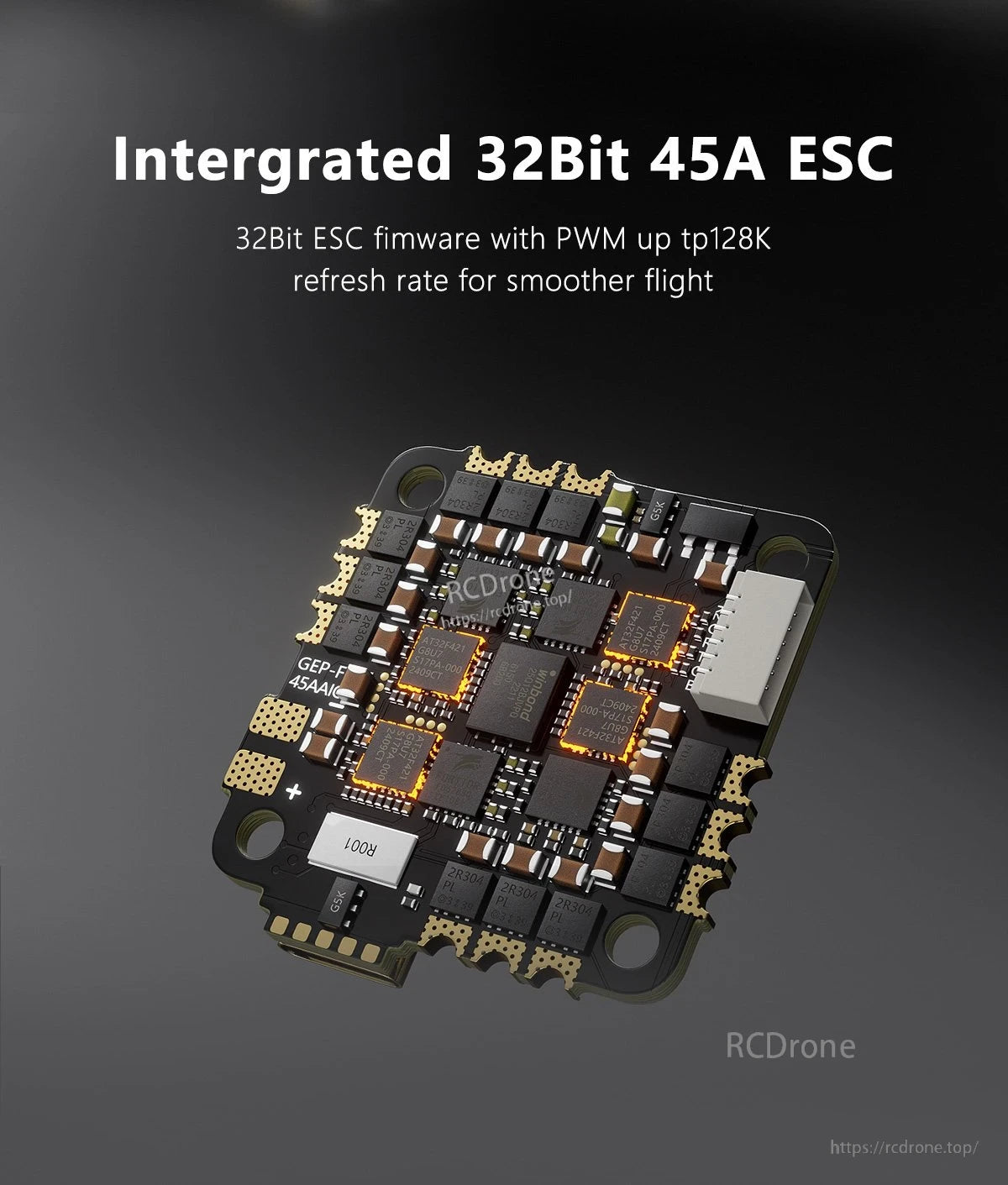 GEPRC TAKER F722 45A 32Bit AIO Flight Controller, This high-quality AIO flight controller offers smooth, responsive FPV racing performance with a 32-bit 45A ESC and precise construction.
