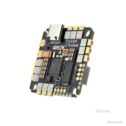 GEPRC TAKER G4 45A 8Bit AIO Flight Controller for FPV Drones - 2–6S, STM32G473, DShot600, 25.5x25.5mm, Betaflight OSD