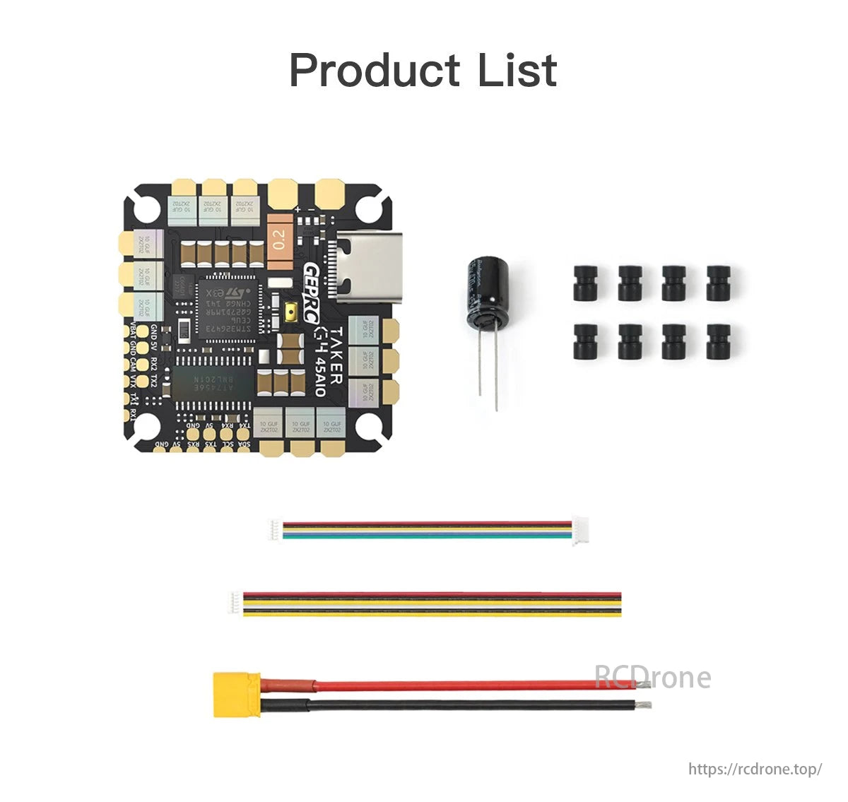 GEPRC TAKER G4 45A 8Bit AIO Flight Controller, The GEPRC Taker G4 is an 8-bit all-in-one flight controller with various features.