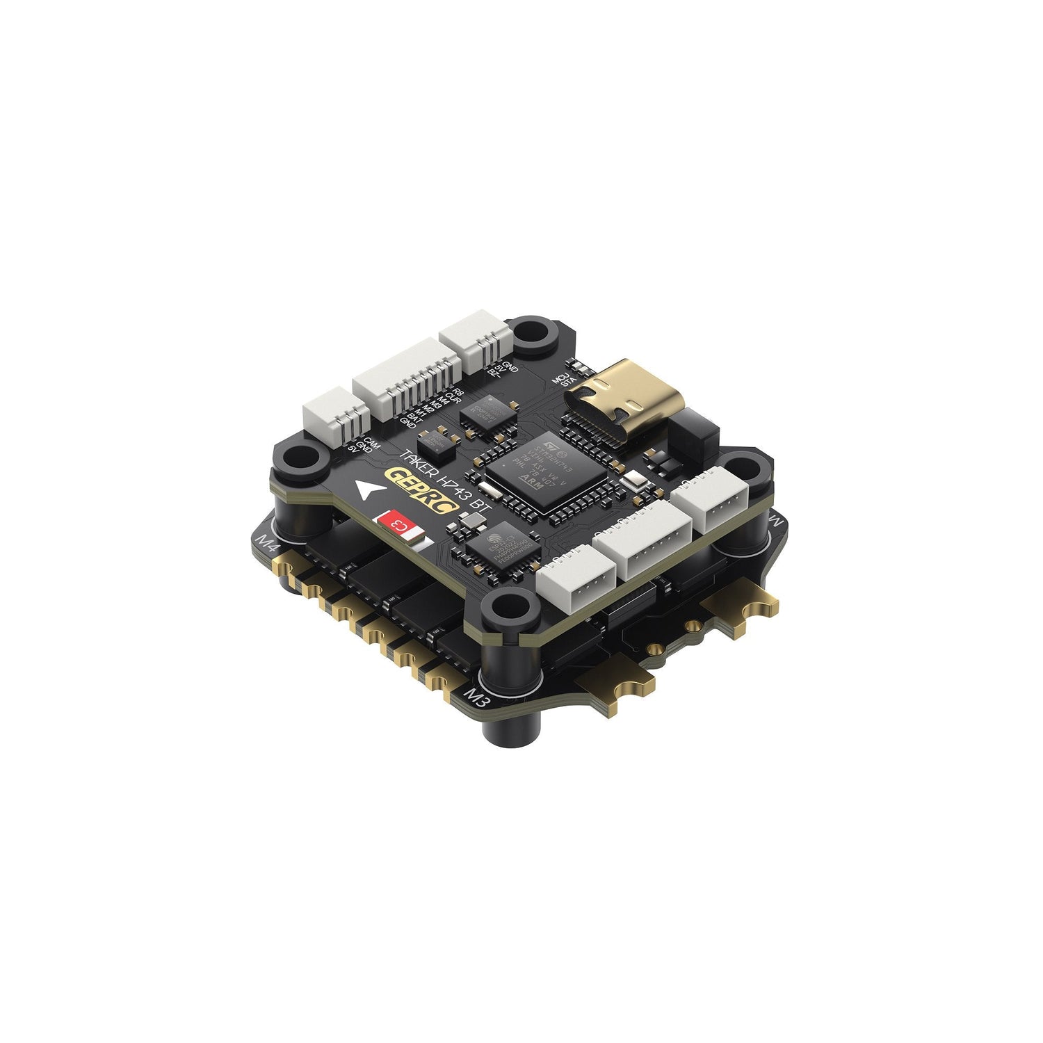 GEPRC TAKER H743 BT 32Bit 65A Stack - STM32H743, Dual Gyro, Bluetooth Tuning, 512M Black Box