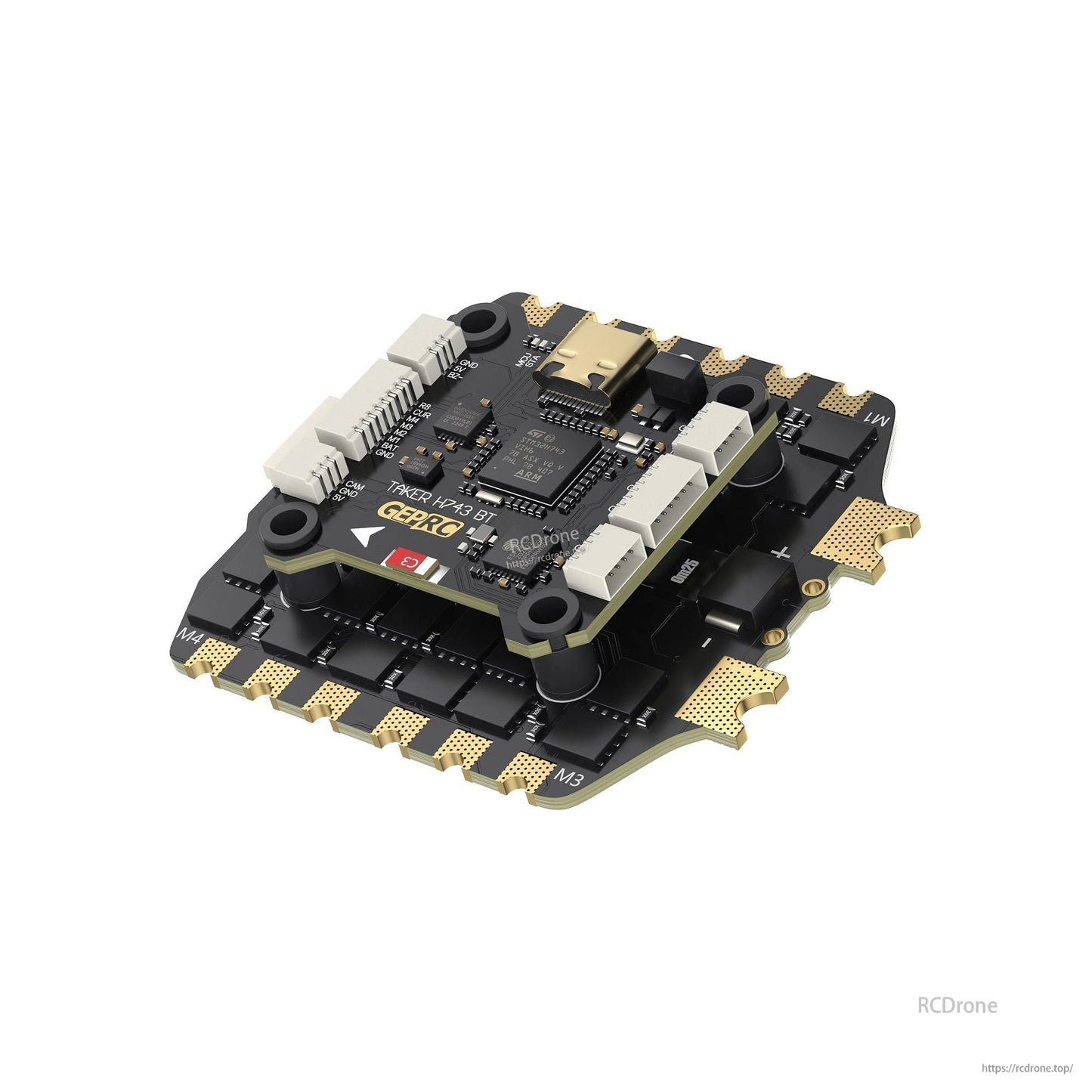GEPRC TAKER H743 BT 8Bit 80A Stack - STM32H743, Dual Gyro, Bluetooth, 512M Black Box, 3-6S