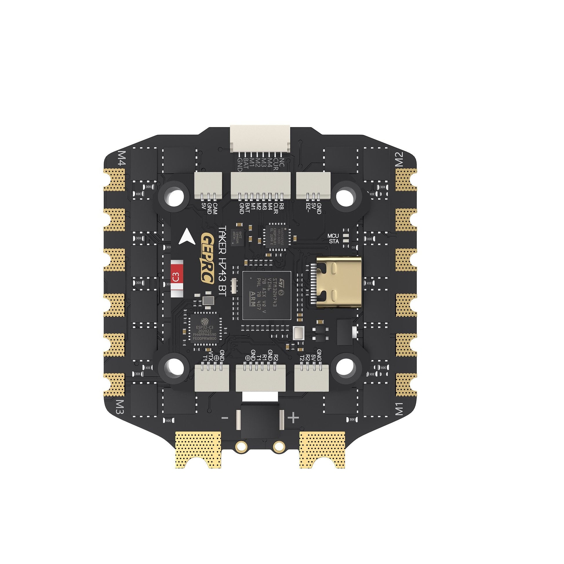 GEPRC TAKER H743 BT 8Bit 80A Stack - STM32H743, Dual Gyro, Bluetooth, 512M Black Box, 3-6S