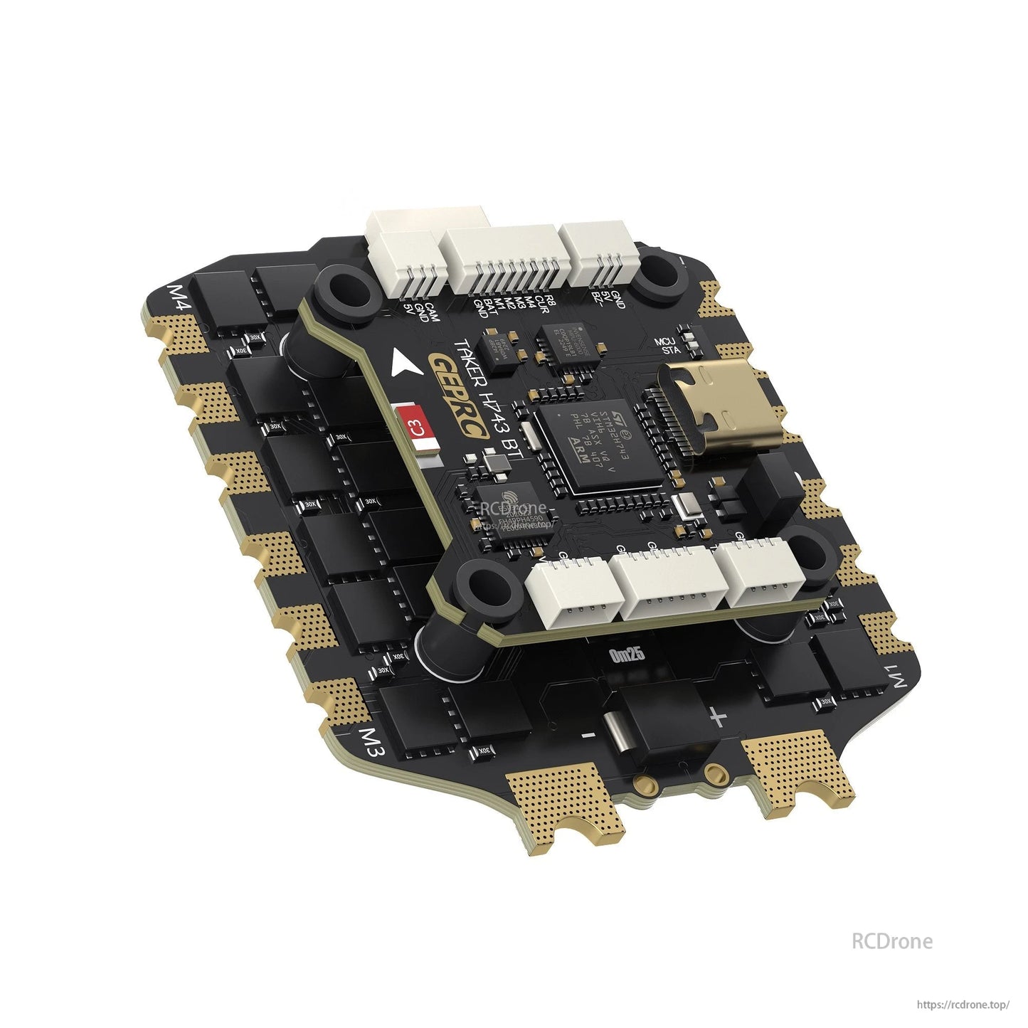 GEPRC TAKER H743 BT 8Bit 80A Stack - STM32H743, Dual Gyro, Bluetooth, 512M Black Box, 3-6S