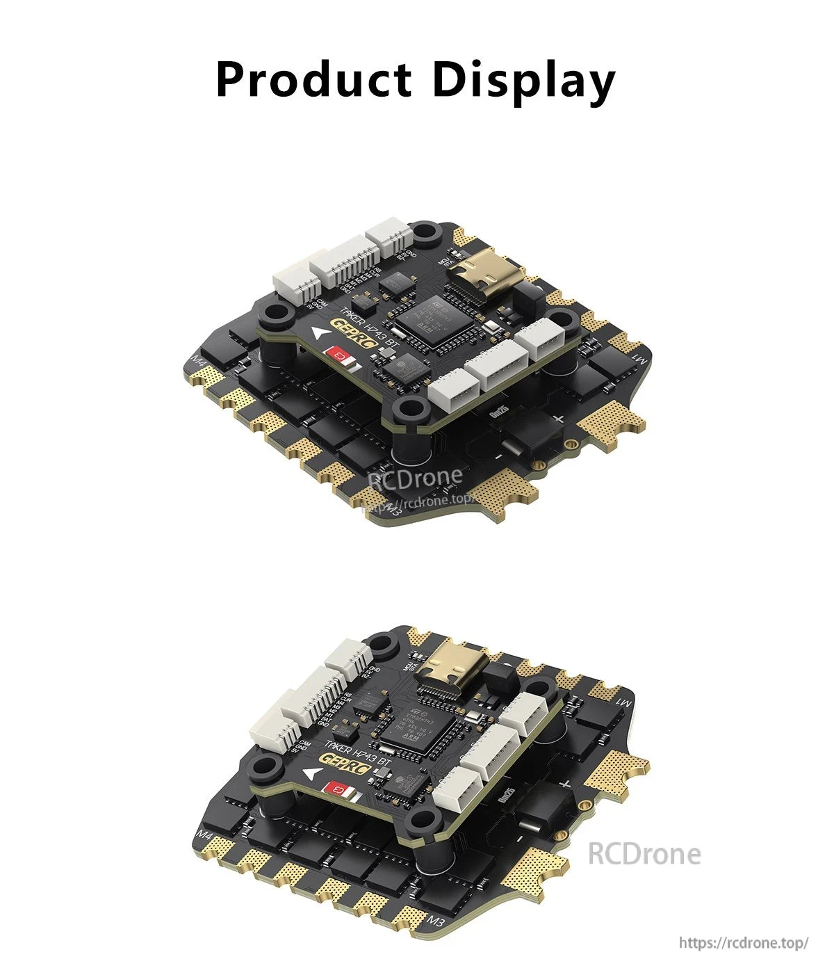 GEPRC TAKER H743 BT 8Bit 80A Stack product showcase.
