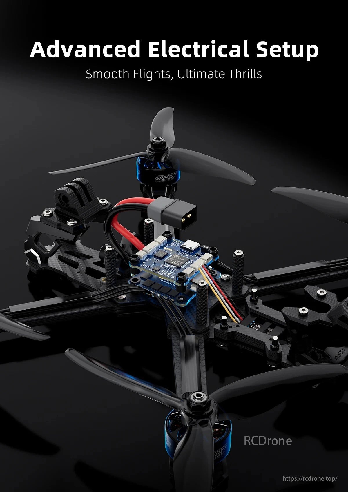 GEPRC Vapor-D5 WTFPV, The advanced electrical setup of the GEPRC Vapor-D5 drone ensures smooth flights and ultimate thrills.