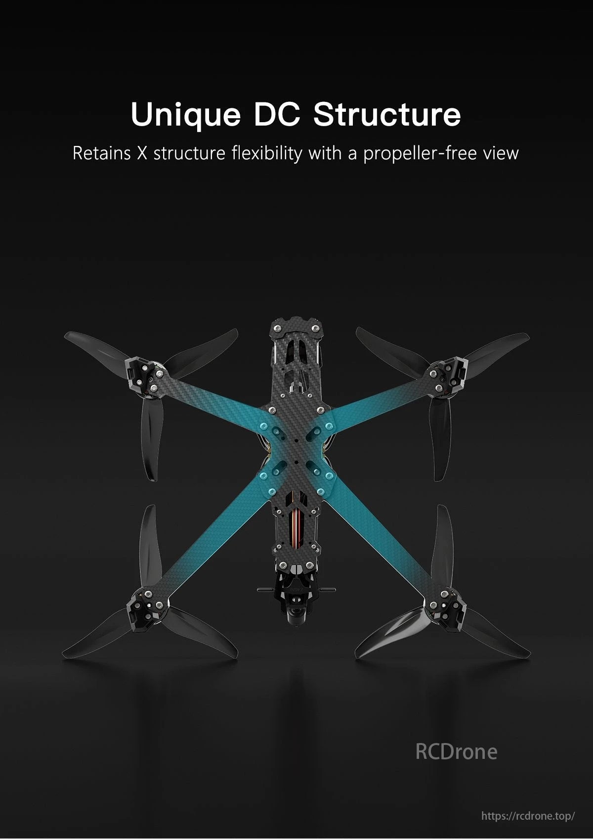 GEPRC Vapor D6 FPV Drone features a unique DC structure with X-structure flexibility and a propeller-free view.