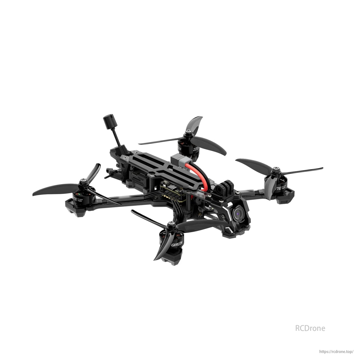 GEPRC Vapor-X5 HD is a 230mm freestyle FPV drone with DJI O3 Air Unit, F722 60A, 5-inch props, and camera.