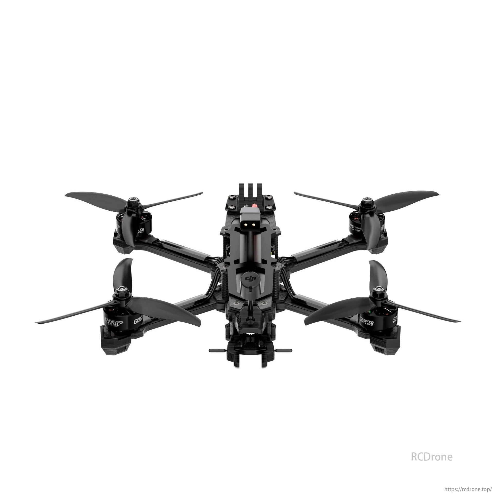 GEPRC Vapor-X5 drone with black frame, four propellers, and DJI O3 FPV technology.