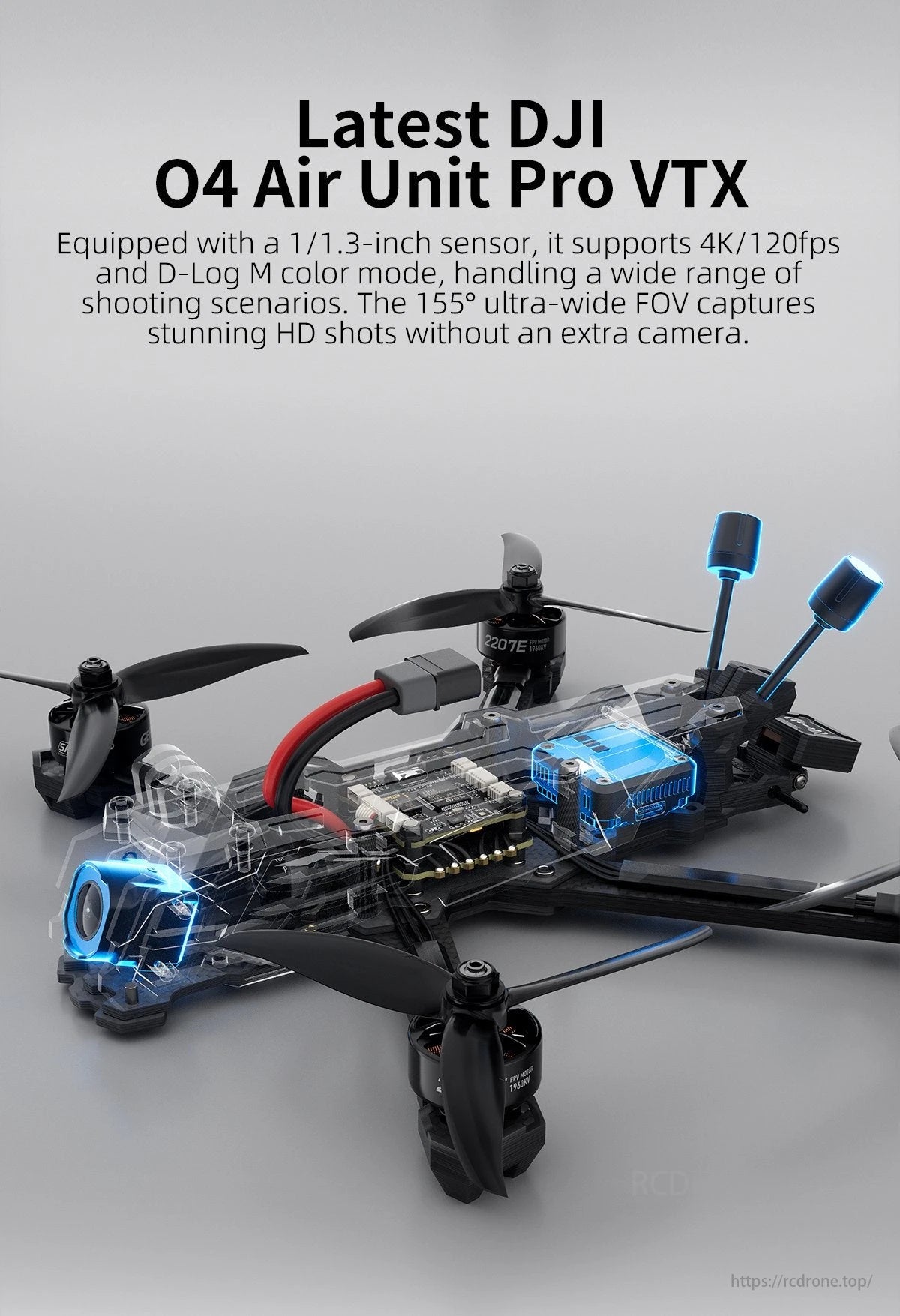 GEPRC Vapor X5 FPV Drone, The GEPRC Vapor-X5 HD DJI O4 Pro drone features a 1/1.3-inch sensor, 4K/120fps, D-Log M, 155° FOV, and 230mm wheelbase for exceptional FPV performance.