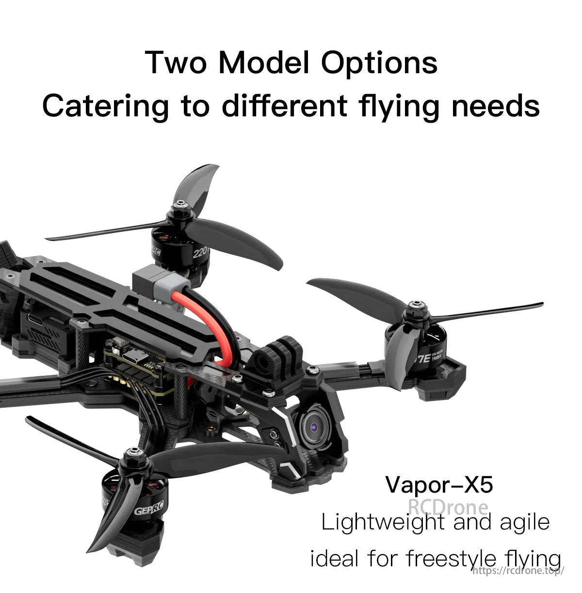 GEPRC Vapor X6 Freestyle Drone, GEPRC Vapor X5: Lightweight and agile drone, perfect for freestyle flying.