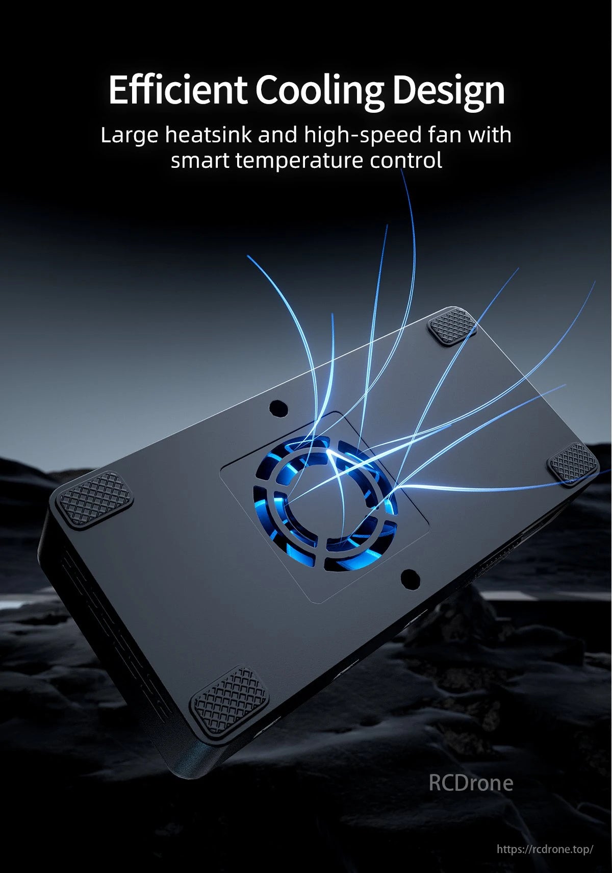 GEPRC WooPower W63 1S Smart Charger, Efficient Cooling: Large heatsink, high-speed fan, and smart temperature control for optimal performance.