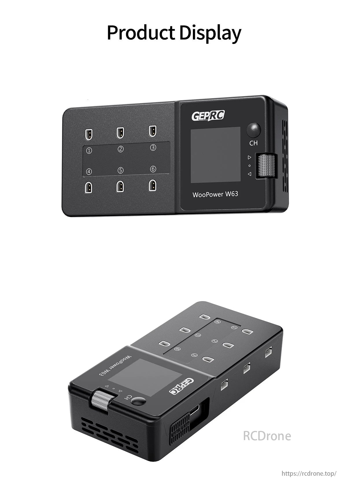 GEPRC WooPower W63 1S Smart Charger, A smart charger has a durable and compact design with multiple charging modes for efficient power delivery.