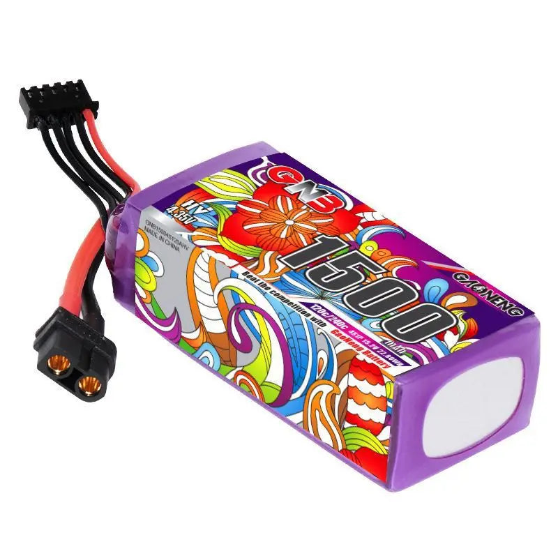 GNB 15.2V 4S Lipo Drone Battery, The device has an impressive 120C continuous discharge rate and 240C burst rate for fast acceleration and steady power.