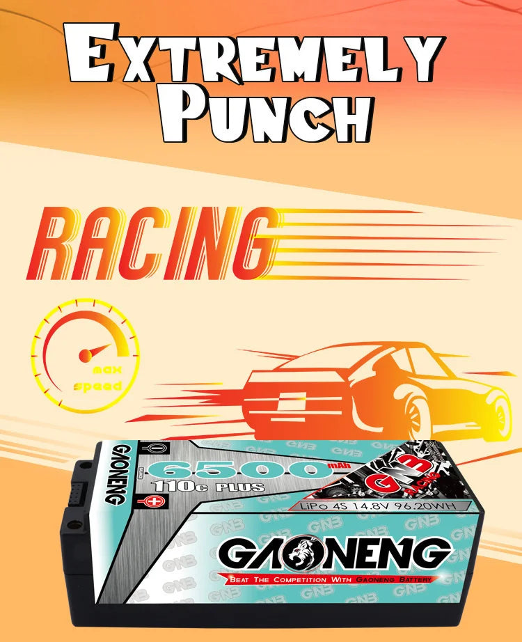 4.jpg GNB 4S Drone Battery, GNB lithium-ion drone battery with 4S configuration, 14.8V voltage, 6500mAh capacity, and high-rate capabilities for applications such as RC drones.