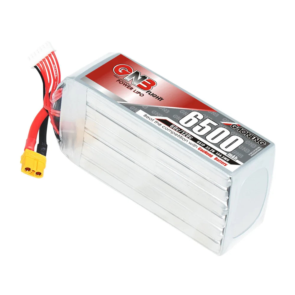 GNB 4S 6S Lipo Battery, GNB 4S and 6S series lithium-polymer batteries offer high performance for FPV drones with various capacities and discharge rates.