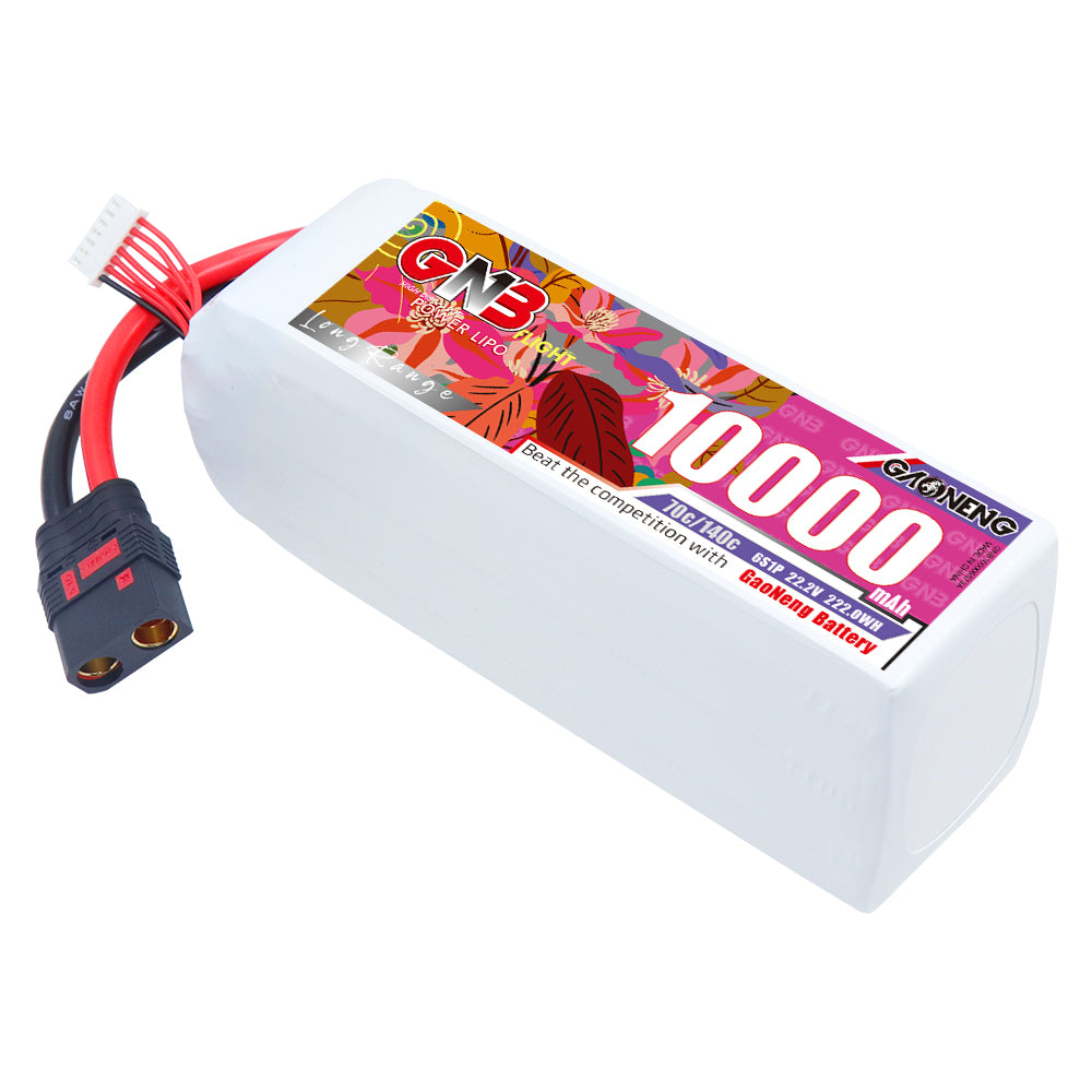 GAONENG GNB 6S 10000mAh 70C LiPo battery pack 22.2V with QS8 discharge connector