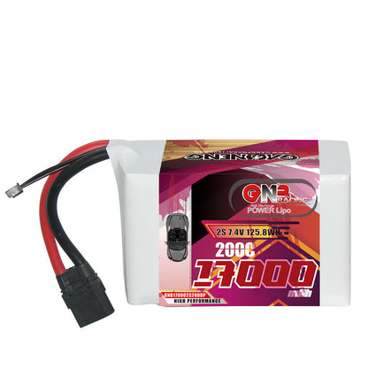 GAONENG GNB170002S200DP 2S 7.4V 17000mAh 200C LiPo battery with XT90 plug, front label view