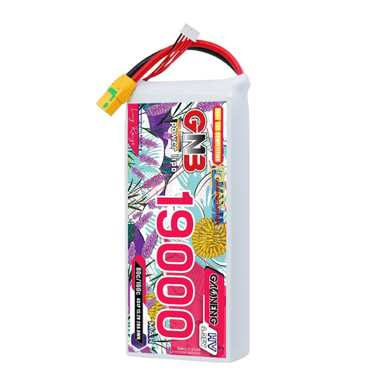 GAONENG GNB 4S 19000mAh HV LiPo battery with XT90S anti-spark connector, front label view