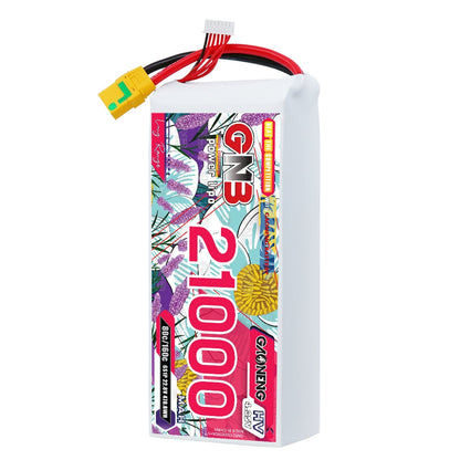 GAONENG GNB 6S 22.8V HV 21000mAh 80C LiPo battery pack with XT90S anti-spark lead