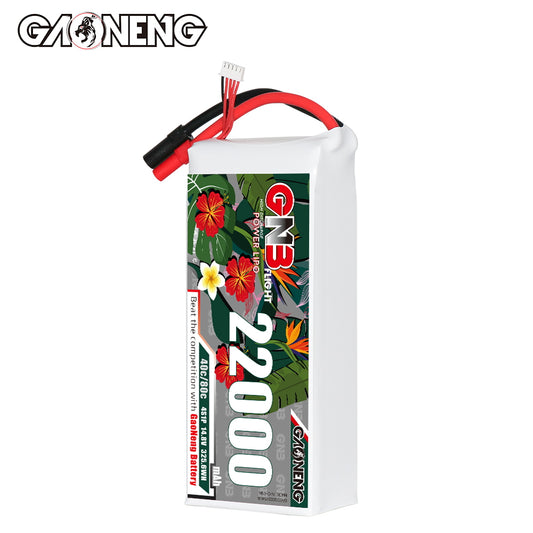 GAONENG GNB 4S 22000mAh 40C LiPo battery pack with XT150 connector, front label view