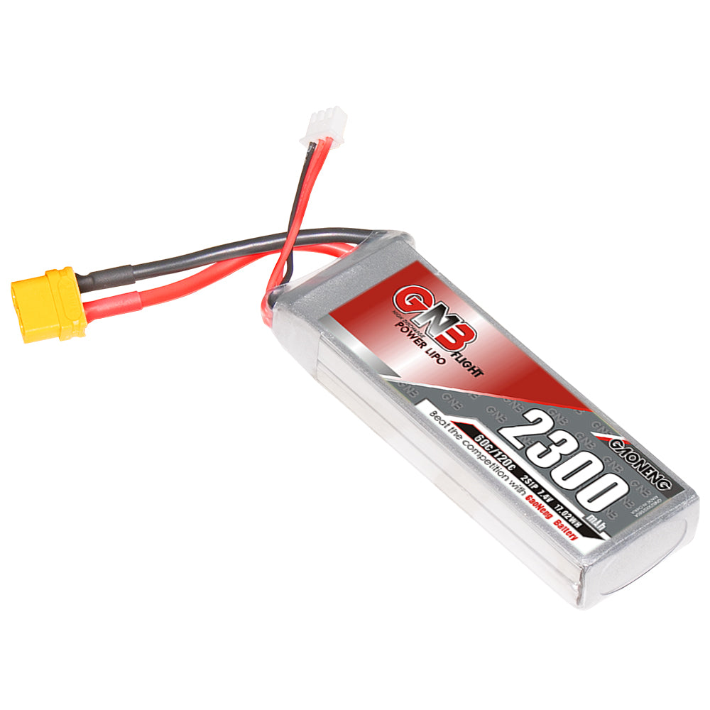 GAONENG GNB23002S60A 2S 7.4V 2300mAh 60C LiPo battery with XT60U-F connector