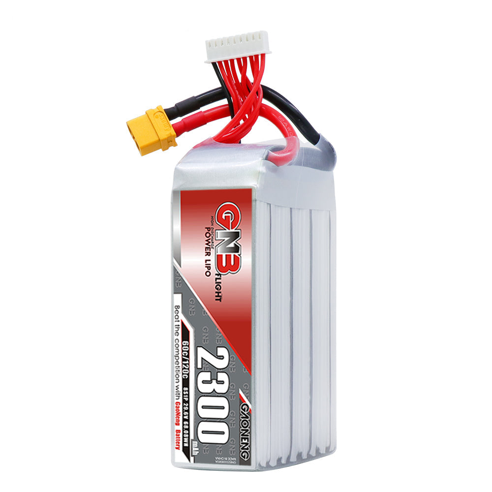 GAONENG GNB 8S 29.6V 2300mAh 60C LiPo battery pack with XT60 plug and balance lead