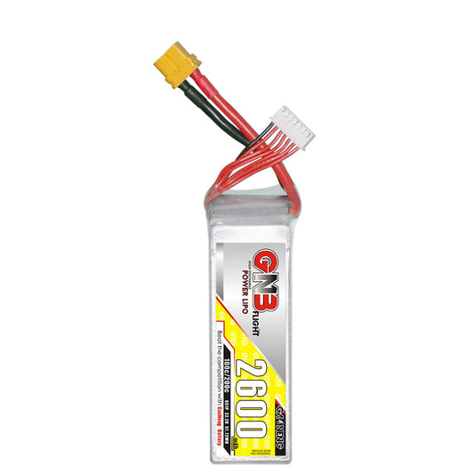 GAONENG GNB 6S 22.2V 2600mAh 100C LiPo battery with XT60 lead and 6S balance connector