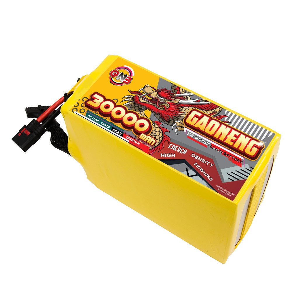 GAONENG GNB 30000mah 18S 66.6V 5C QS8 Semi Solid State Li-ion Battery 310WH/kg