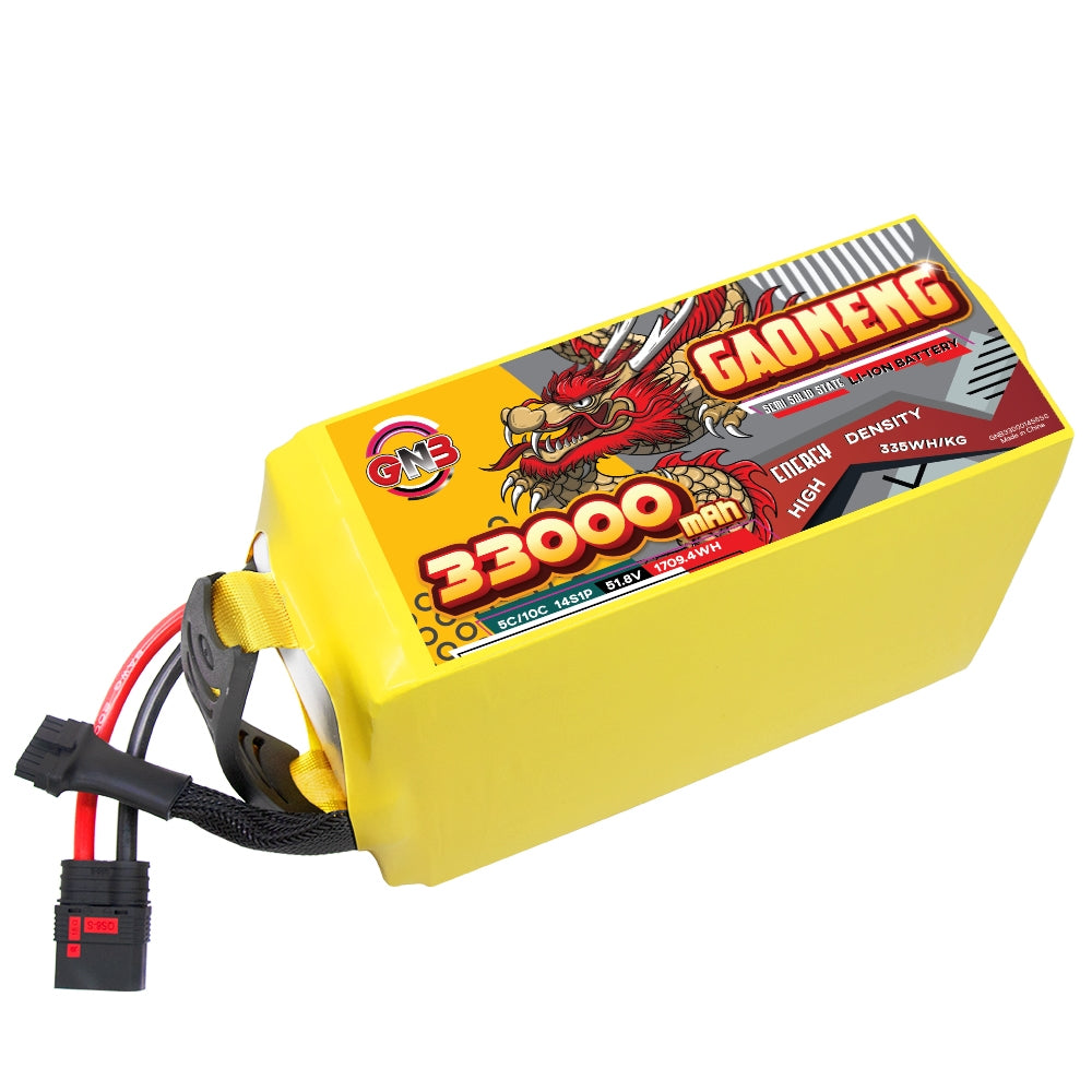 GAONENG GNB 33000mAh 14S 51.8V semi solid state Li-ion battery pack with QS8 connector