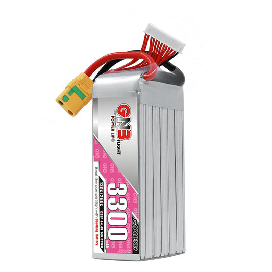 GAONENG GNB 12S 44.4V 3300mAh 130C LiPo battery with XT90S plug and balance lead