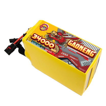 GAONENG GNB 34000mAh 18S 66.6V semi solid state Li-ion battery pack with QS8-S lead, top label view