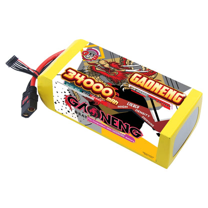 GAONENG GNB 34000mAh 6S 22.2V semi solid state Li-ion battery pack with QS8-S anti-spark connector