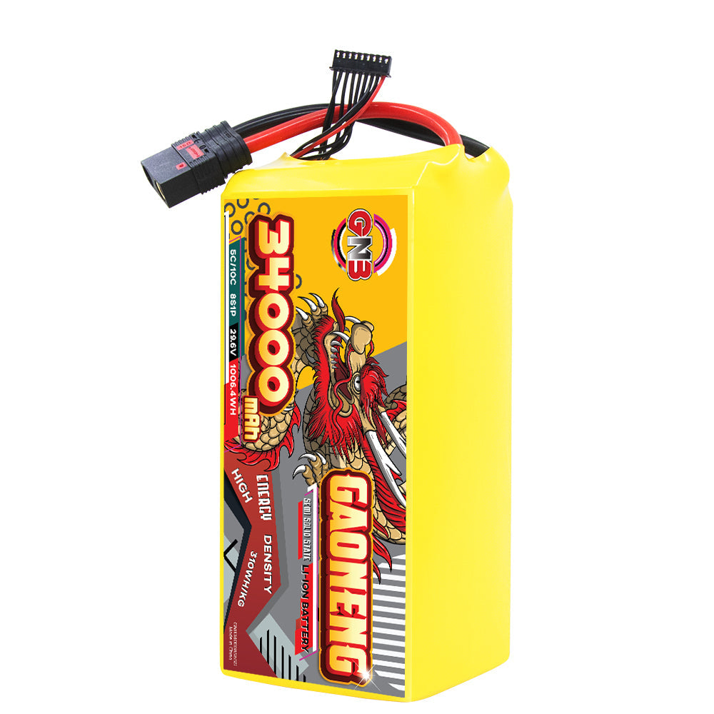 GAONENG GNB 34000mAh 8S 29.6V 5C semi solid-state Li-ion battery pack with QS8-S connector