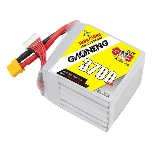 GAONENG GNB3700 6S 3700mAh 100C LiPo battery pack with XT60 lead and balance plug
