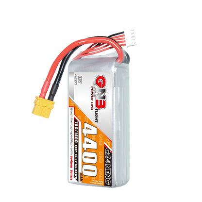 GAONENG GNB 4S LiHV LiPo Battery 4400mAh with XT60 plug and balance lead, label view