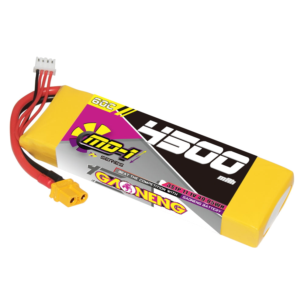 GAONENG GNB MD-1 Series 3S 11.1V 4500mAh 60C LiPo battery with XT60 connector