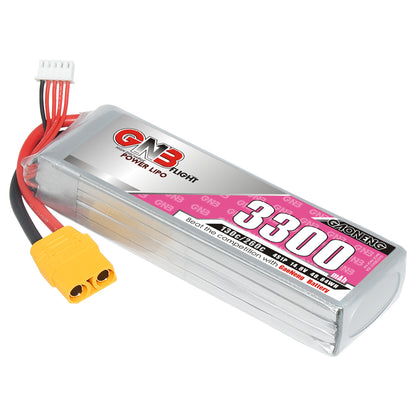 GAONENG GNB 4S 14.8V 3300mAh 130C LiPo battery with XT90 connector and balance lead