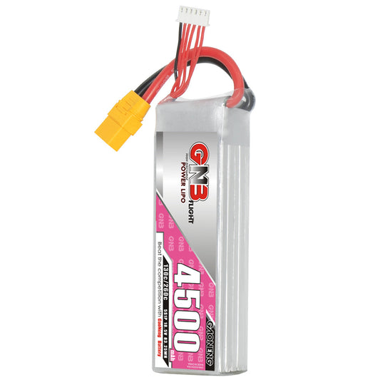 GAONENG GNB45005S130A 5S 4500mAh 130C LiPo battery with XT90 connector and balance lead