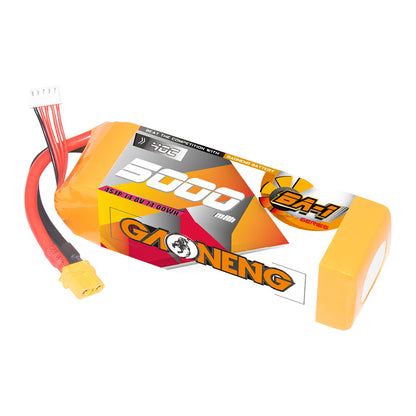GAONENG GNB BA-1 4S 14.8V 5000mAh 40C LiPo battery pack with XT60 plug and balance lead