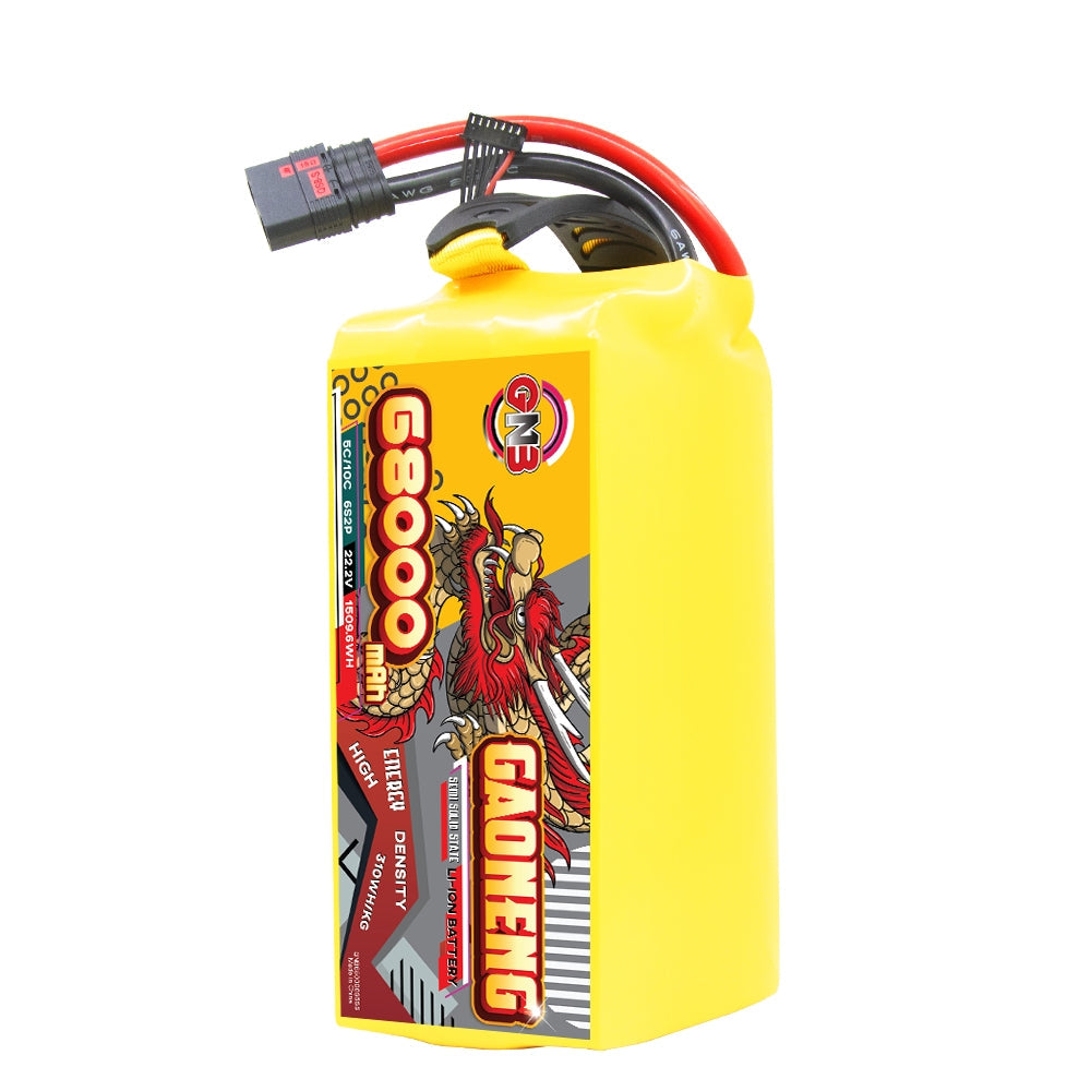 GAONENG GNB 68000mAh 6S 22.2V semi solid state Li-ion UAV battery with QS8 lead