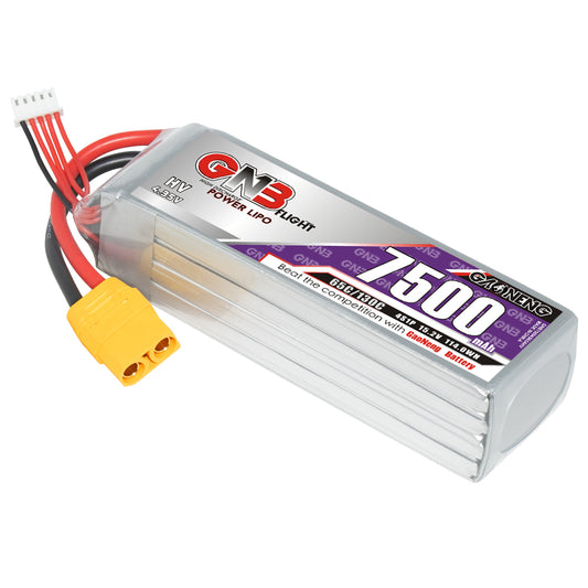 GAONENG GNB 4S 7500mAh LiHV LiPo battery pack with XT90 connector and balance lead