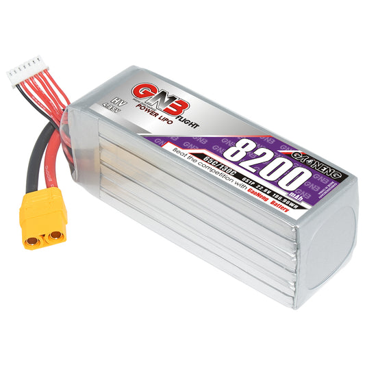 GAONENG GNB82006S65AHV 6S LiHV 8200mAh 65C LiPo battery with XT90 connector and balance lead