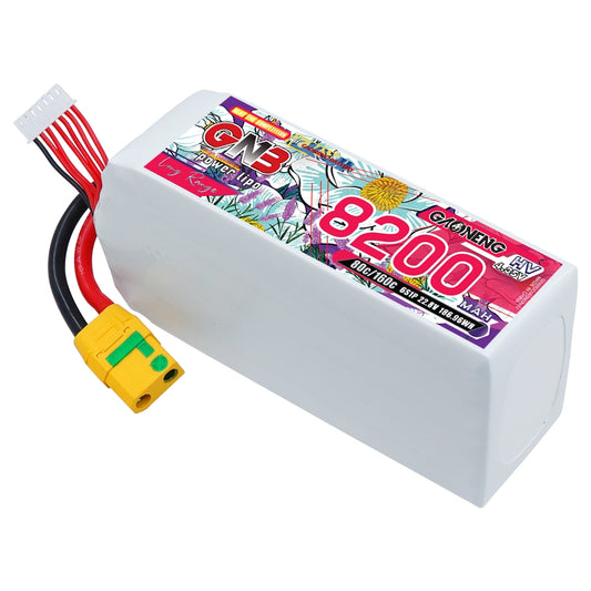 GAONENG GNB HV 6S 22.8V 8200mAh 80C LiHV LiPo battery with XT90S anti-spark connector