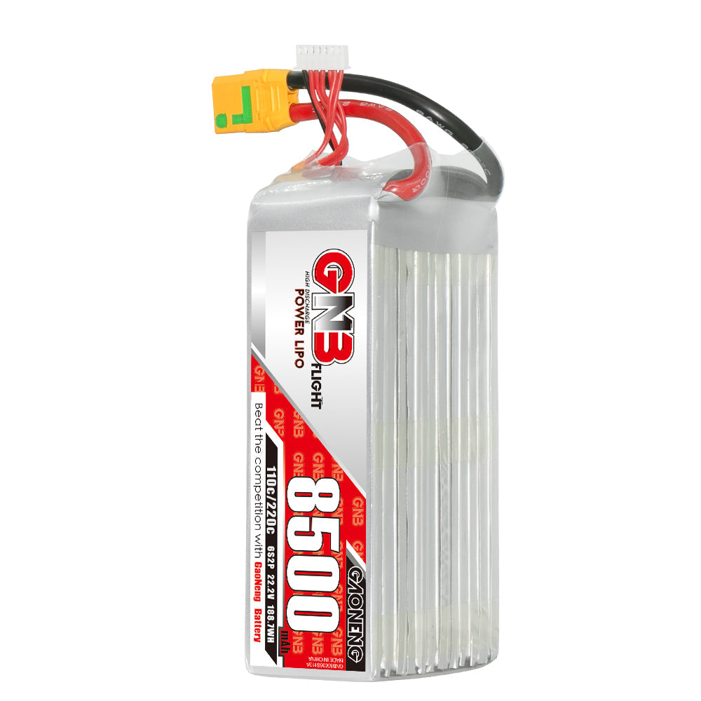 GAONENG GNB 6S 22.2V 8500mAh 110C RC LiPo Battery pack with XT90S anti-spark connector