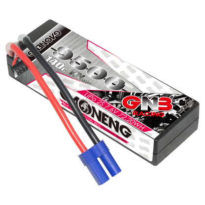 GAONENG GNB 2S 7.6V LiHV LiPo battery 9500mAh 140C hard case with EC5 plug and balance lead