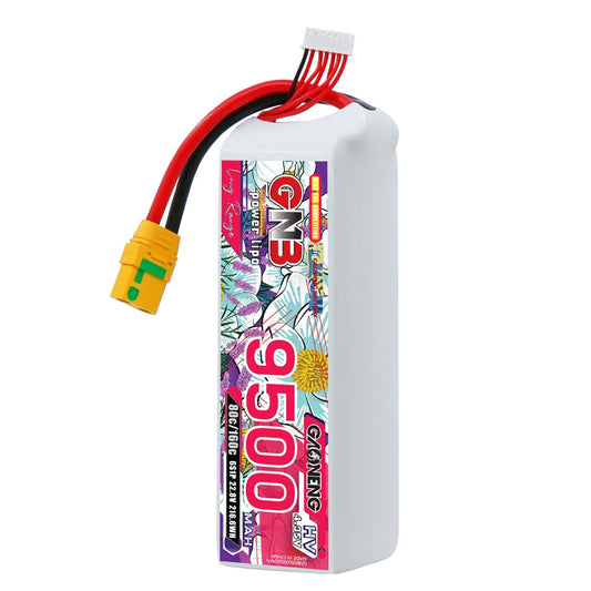 GAONENG GNB95006S80AHV 6S 22.8V 9500mAh 80C LiHV LiPo battery with XT90S anti-spark plug
