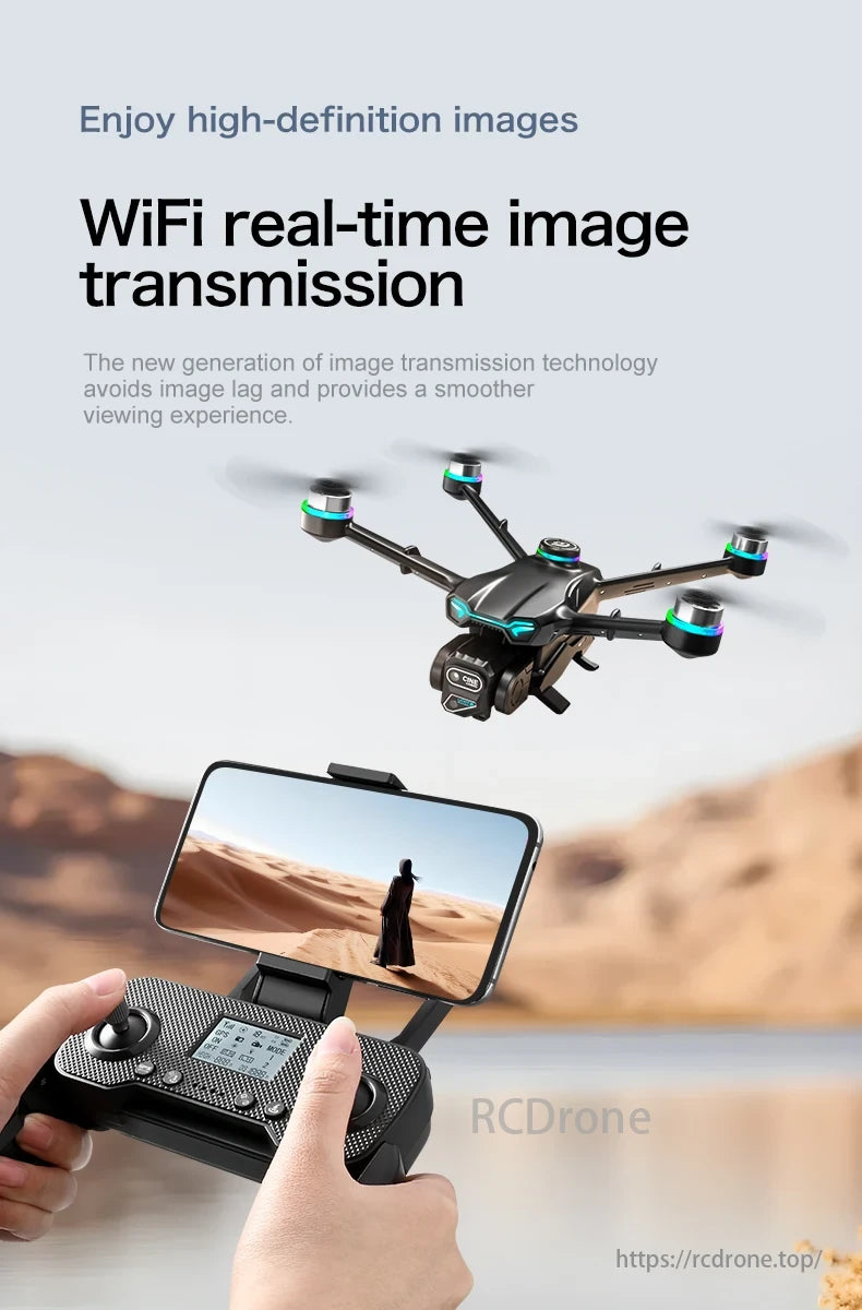 GT6 Drone, Enjoy high-definition images with WiFi real-time transmission for smooth viewing.