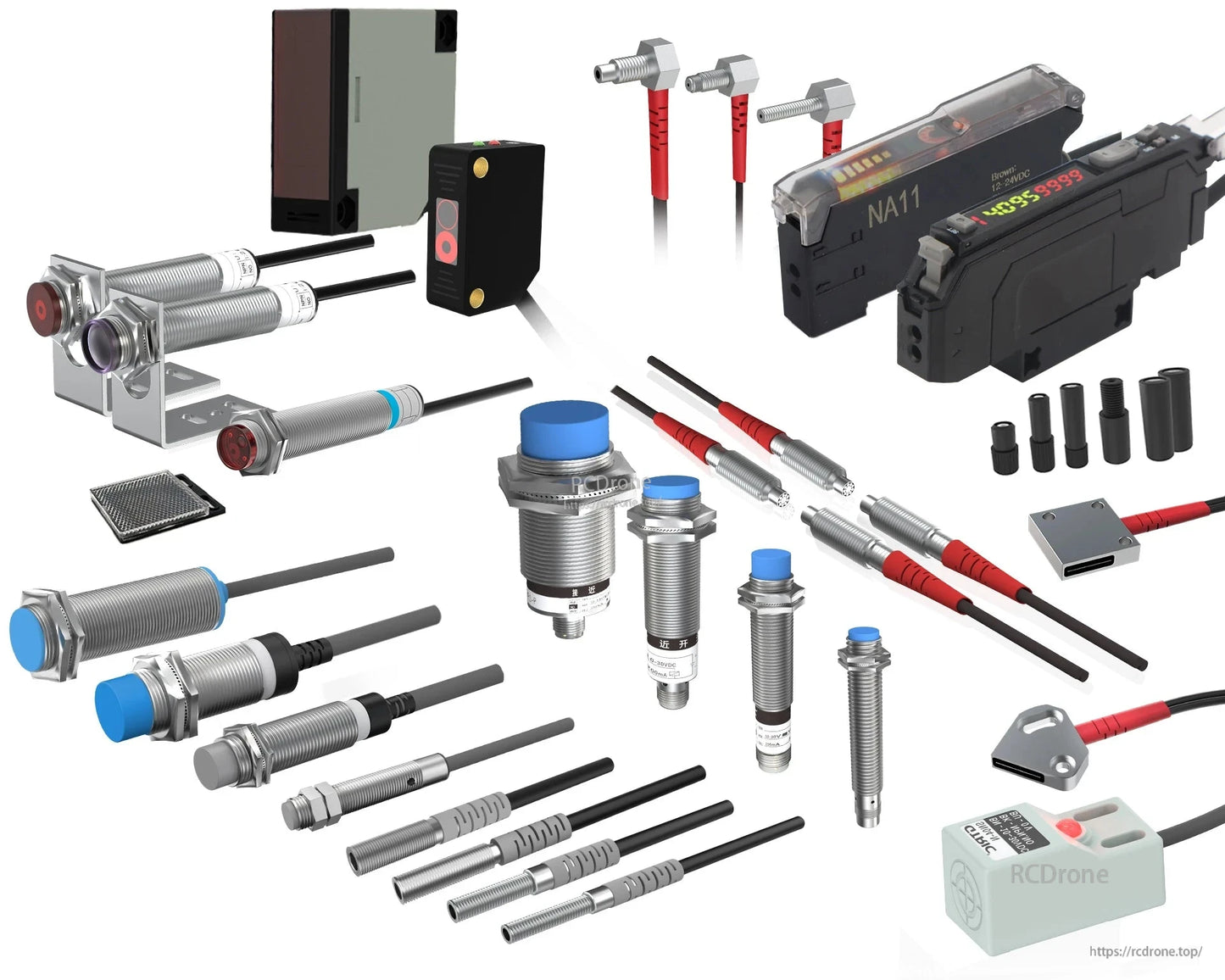 GTRIC LS18-R8MN1 Laser Photoelectric Sensor, Retro-reflective M18, 10-30 VDC, IP65, 0-8M Range, 600 Hz, 2m Cable